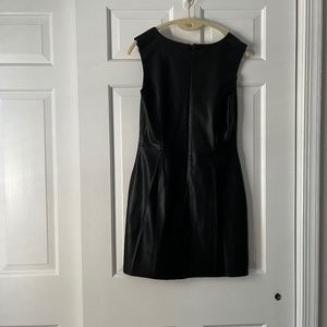 Zara Faux Leather Black Dress Size M, sleeves Less